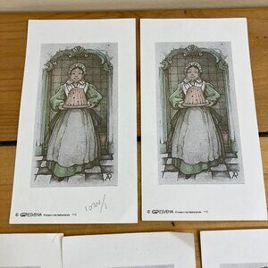 Dutch Woman with Plum Pudding Anton Pieck Set of 5 Paper Tole Craft Sheets